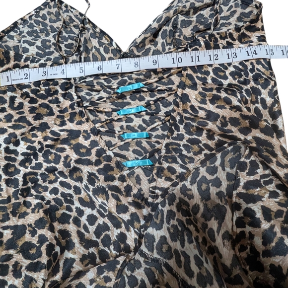 Vintage Victoria's Secret Leopard Print Satin Chemise Slip Dress Y2K Lingerie - Picture 4 of 10